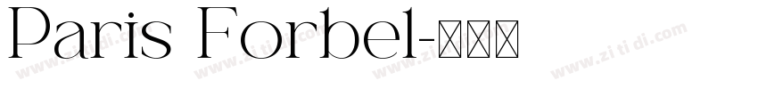 Paris Forbel字体转换